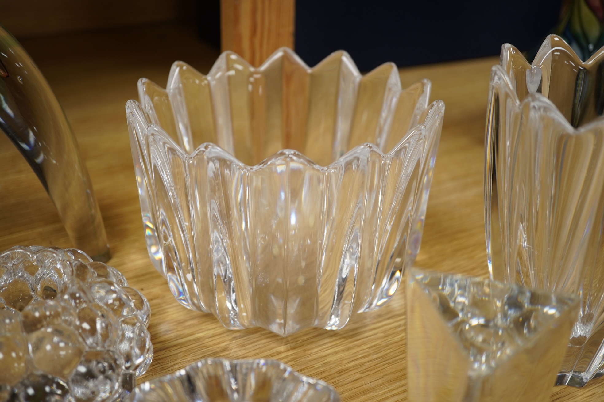 A collection of Orrefors and Waterford ‘Evolution’ glass, tallest 29cm